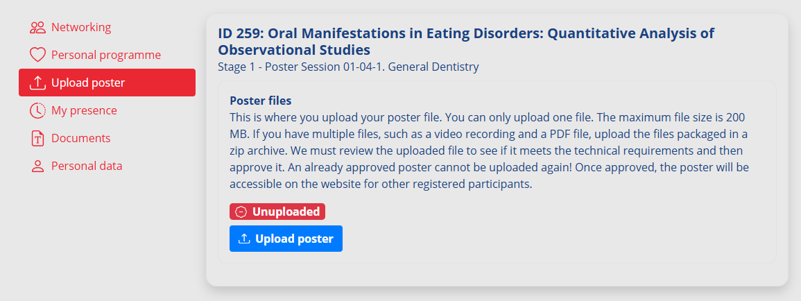 Poster upload